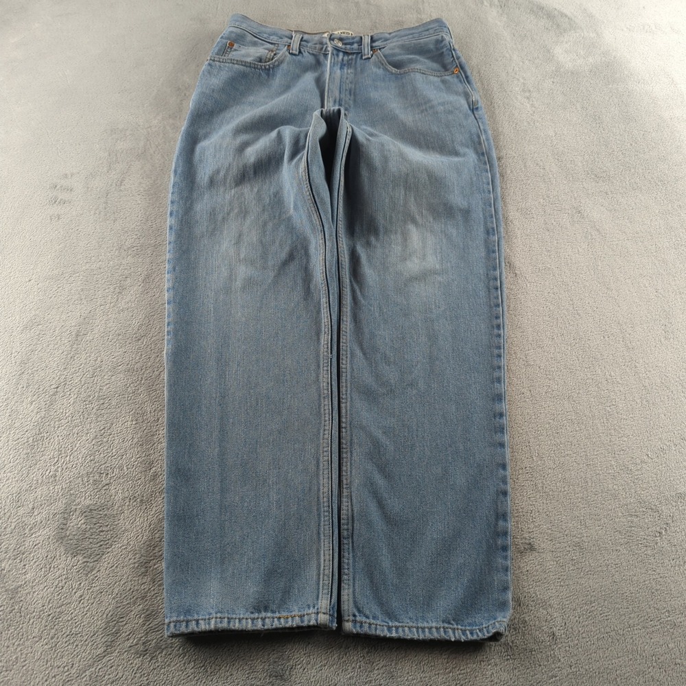 Vintage Y2K Levis 550 Jeans 33x32 (Fits 30x31) Blue Fade Wide Baggy Grunge Skate